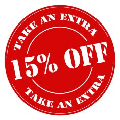 Take An Extra 15 Off-stamp