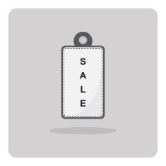 Vector of flat icon sale tag N2