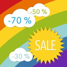 Colorful sale label