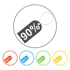 tag icon vector illustration Flat design style N48