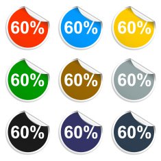 Promo sale stickers Vector N8