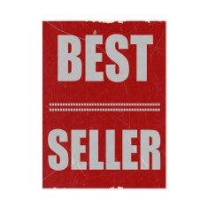 Best seller white stamp text on red background N4