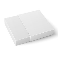 White sliding cardboard box template
