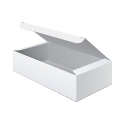 Cool Realistic White Package Cardboard Box Opened