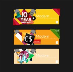 Set of banners with stickers labels and elements for sale N13