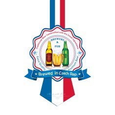 Brewed in Czech Republic - Beer sticker advertising N2