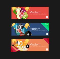 Set of banners with stickers labels and elements for sale N18