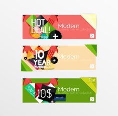 Set of banners with stickers labels and elements for sale N19