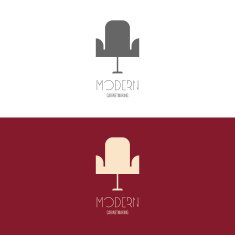 Logo badge or label inspiration with furniture