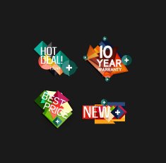 Set of labels stickers banners badges and elements for sale N23