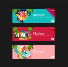 Set of banners with stickers labels and elements for sale N25