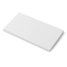 White slim cardboard box template N2