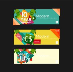Set of banners with stickers labels and elements for sale N27