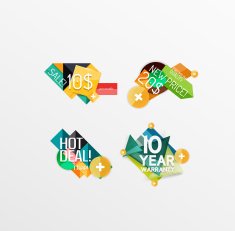 Set of labels stickers banners badges and elements for sale N28