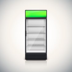 Fridge with glass door