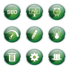 SEO Internet Sign Green Vector Button Icon Design Set 8 N5