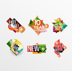 Set of labels stickers banners badges and elements for sale N31