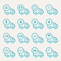 Icon for vehicle delivery services and goods N10