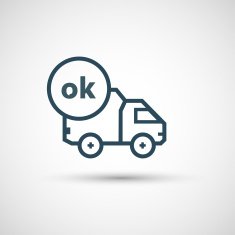 Icon for vehicle delivery services and goods N27