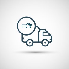 Icon for vehicle delivery services and goods N33