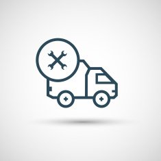 Icon for vehicle delivery services and goods N35