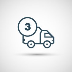 Icon for vehicle delivery services and goods N36