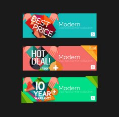Set of banners with stickers labels and elements for sale N37
