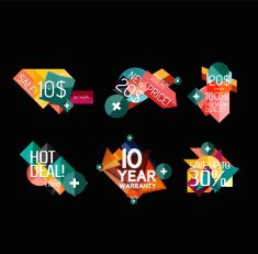 Set of labels stickers banners badges and elements for sale N35