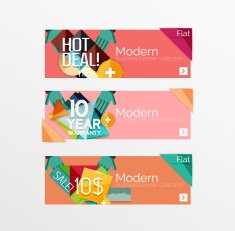 Set of banners with stickers labels and elements for sale N41