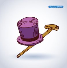 Hat icon money hat hand drawn illustration