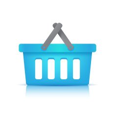 vector blue shopping cart