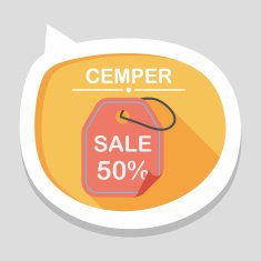 shopping sale price tag flat icon with long shadow eps10 N21