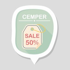 shopping sale price tag flat icon with long shadow eps10 N22