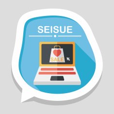 online shopping flat icon with long shadow eps10 N21