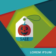Halloween SALE flat icon with long shadow eps10 N8