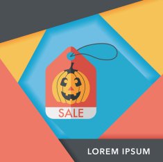 Halloween SALE flat icon with long shadow eps10 N9