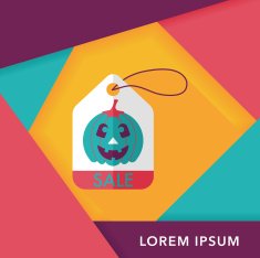 Halloween SALE flat icon with long shadow eps10 N10