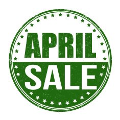 April sale stamp