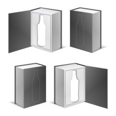 packing box bottle set icons vector illustration isolated white background