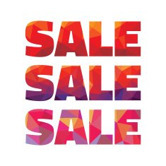 Sale - geometric abstract vector words Words sale