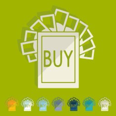 Flat design buy sign