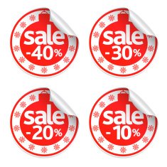 New Year sale stickers set