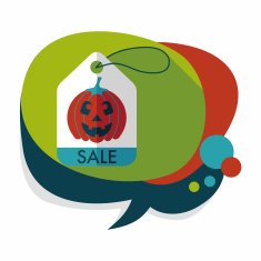 Halloween SALE flat icon with long shadow eps10 N14