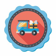 shopping cart flat icon with long shadow eps10 N30