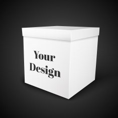 White Package Box Illustration Isolated On Black Background Product Packing N24