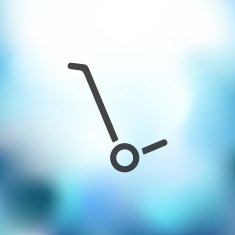 trolley icon on blurred background N2