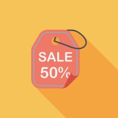 shopping sale price tag flat icon with long shadow eps10 N34