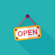 shopping store sign flat icon with long shadow eps10 N56