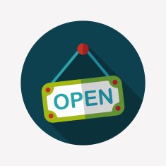 shopping store sign flat icon with long shadow eps10 N57