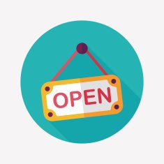 shopping store sign flat icon with long shadow eps10 N59